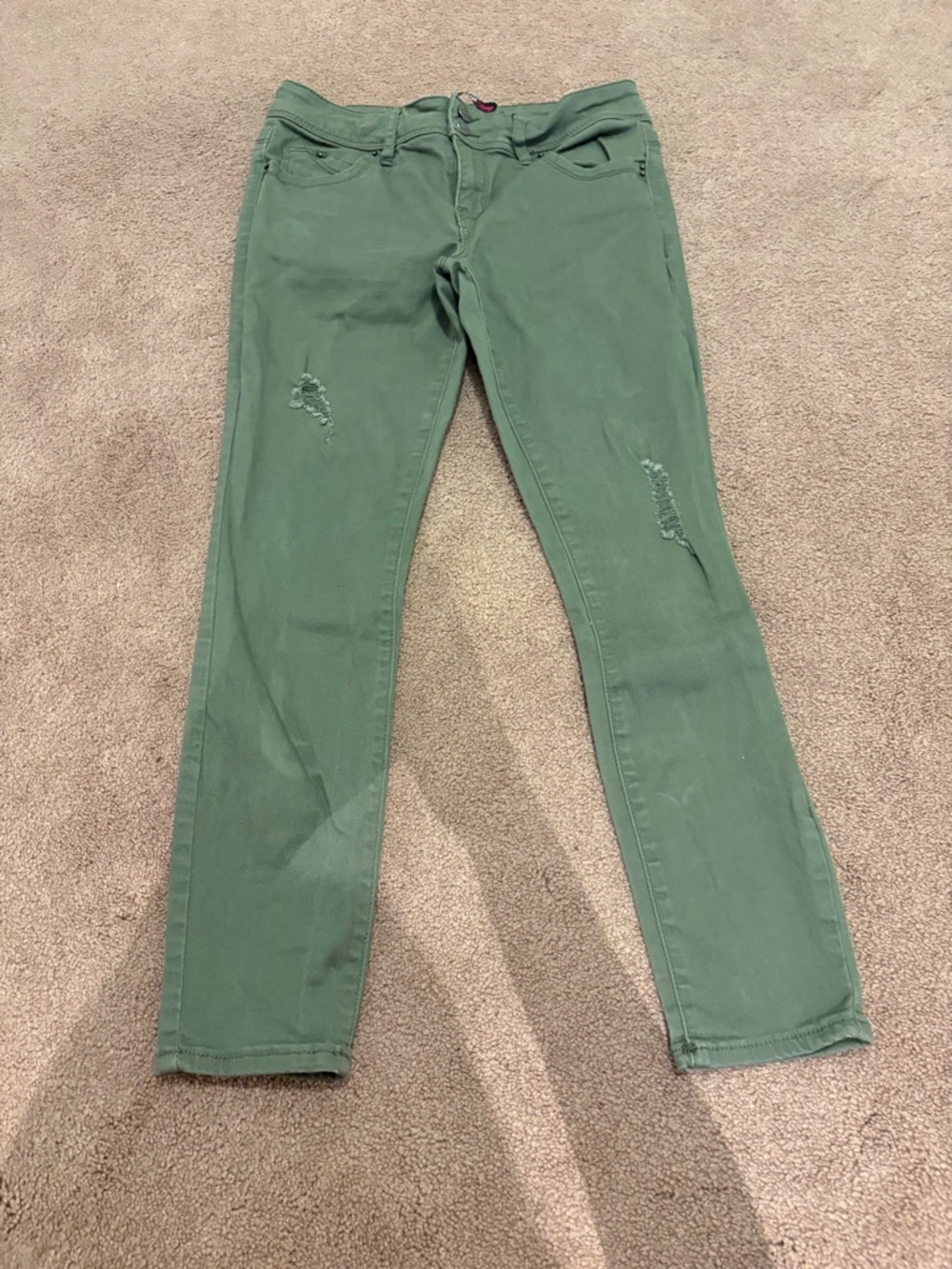 2 for $10 Bottoms up Green Stretch Skinny Jeans size 4